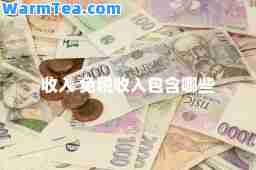 收入 免税收入包含哪些