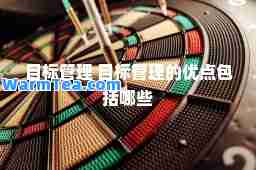 目标管理 目标管理的优点包括哪些