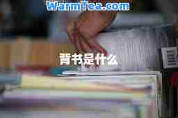 背书是什么 背书是什么