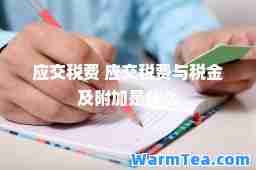 应交税费 应交税费与税金及附加是什么