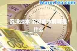 沉没成本 沉没成本解释是什么