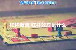 杠杆效应 杠杆效应是什么
