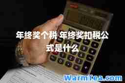 年终奖个税 年终奖扣税公式是什么
