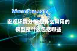 宏观环境分析 是什么常用的模型是什么包括哪些