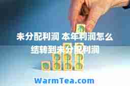 未分配利润 本年利润怎么结转到未分配利润