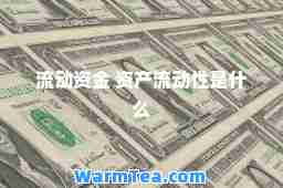 流动资金 资产流动性是什么