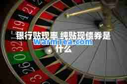 银行贴现率 纯贴现债券是什么