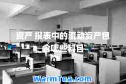 资产 报表中的流动资产包含哪些科目