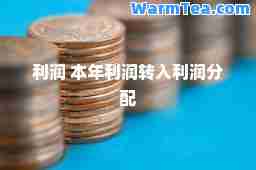 利润 本年利润转入利润分配