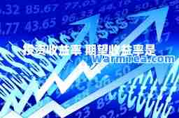 投资收益率 期望收益率是什么