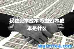 权益资本成本 权益资本成本是什么