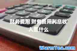财务费用 财务费用利息收入是什么