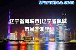 辽宁省凤城市(辽宁省凤城市属于哪里)