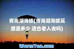 青海湖海拔(青海湖海拔高度是多少 适老人去吗)