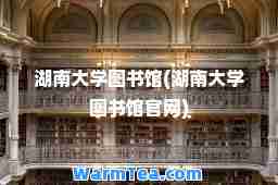 湖南大学图书馆(湖南大学图书馆官网)