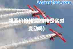 机票价格(机票价格是实时变动吗)