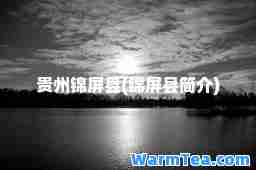贵州锦屏县(锦屏县简介)