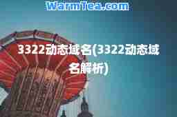 3322动态域名(3322动态域名解析)