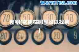 密钥(密钥在哪里可以找到)
