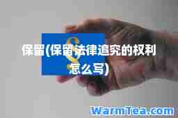 保留(保留法律追究的权利怎么写)