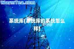 系统库(系统库的系统怎么样)