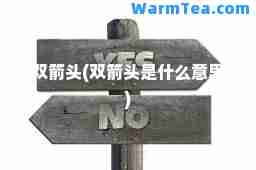 双箭头(双箭头是什么意思)