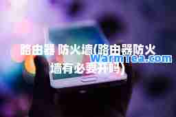 路由器 防火墙(路由器防火墙有必要开吗)