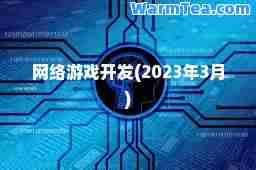 网络游戏开发(2023年3月)