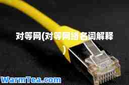 对等网(对等网络名词解释)