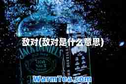 敌对(敌对是什么意思)