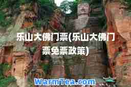 乐山大佛门票(乐山大佛门票免票政策)