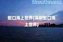 蛇口海上世界(深圳蛇口海上世界)