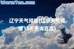 辽宁天气预报(辽宁天气预报15天查询百度)
