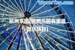杭州乐园(杭州乐园有哪些游乐项目)