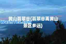 黄山翡翠谷(翡翠谷离黄山景区多远)