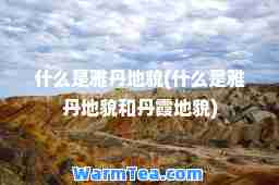 什么是雅丹地貌(什么是雅丹地貌和丹霞地貌)