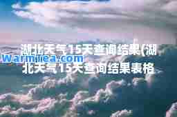 湖北天气15天查询结果(湖北天气15天查询结果表格)
