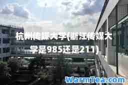 杭州传媒大学(浙江传媒大学是985还是211)