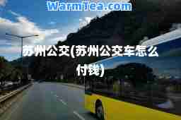 苏州公交(苏州公交车怎么付钱)