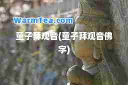童子拜观音(童子拜观音佛字)