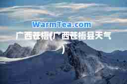 广西苍梧(广西苍梧县天气)