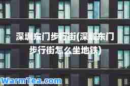 深圳东门步行街(深圳东门步行街怎么坐地铁)