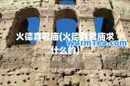 火德真君庙(火德真君庙求什么的)