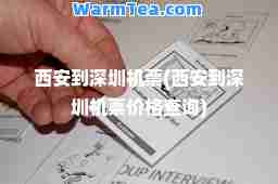 西安到深圳机票(西安到深圳机票价格查询)
