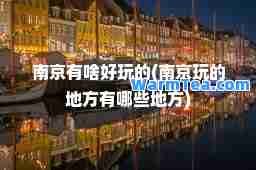 南京有啥好玩的(南京玩的地方有哪些地方)