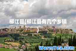 柳江县(柳江县有几个乡镇)