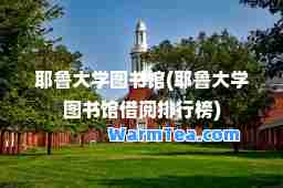 耶鲁大学图书馆(耶鲁大学图书馆借阅排行榜)