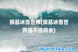 银基冰雪世界(银基冰雪世界值不值得去)