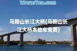 马鞍山长江大桥(马鞍山长江大桥本地车免费)