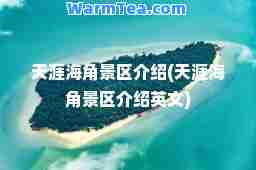 天涯海角景区介绍(天涯海角景区介绍英文)